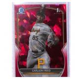 2023 Bowman Chrome Carlson Reed Red Refractor #4 o