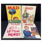 Four Vintage MAD Magazine Issues