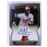 Enrique Bradfield Jr. Autographed Bowman Card