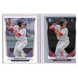 (2) 2014 Bowman 1st Mookie Betts Rookie Cards