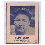 1948 Blue Tint Baseball Card, Rudy York