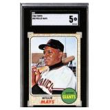 1968 Topps #50 Willie Mays Baseball Card (SGC 5)