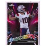 2024 Topps Chrome Drake Maye Pink Refractor RC