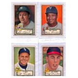 (4) 1952 Topps Baseball Cards