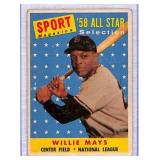 1958 Topps Willie Mays All-Star #486