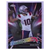2024 Topps Chrome Drake Maye Refractor Rookie Card