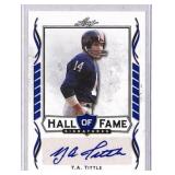 Leaf Hall of Fame Signatures Y.A. Tittle