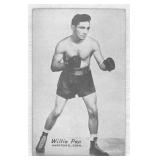 1948 Boxing Exhibit Card Willie Pep