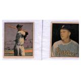 (2) 1951 Berk Ross Baseball Cards