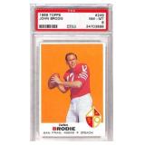 1969 Topps John Brodie Football PSA 8