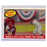 1959 Topps #461 Baseball Thrills Mantle 42nd HR