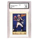 2002 Fleer Authentix Tom Brady Card, Gem MT 10