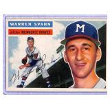 1956 Topps Warren Spahn Baseball Card #10