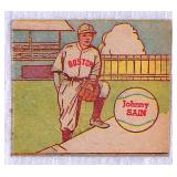 1943 M&P Johnny Sain Baseball Card