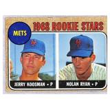 1968 Topps Nolan Ryan Rookie Crease Free