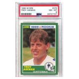 1989 Score Troy Aikman Rookie Card PSA 8