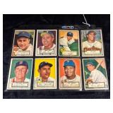 1952 Topps Baseball Trading Cards (8 Cards)