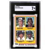 1978 Topps #704 Rookie Lou Whitaker SGC 7