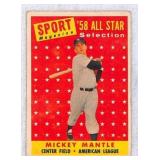 1958 Mickey Mantle All-Star Baseball Card