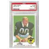 1969 Topps Jim Otto #163 Football Card PSA 8