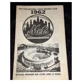 1962 New York Mets Official Program and Scorecard