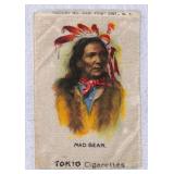 Indian Silk Cigarette Card: 'Mad Bear'