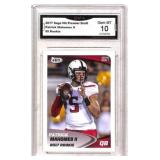 2017 Sage Hit Draft Patrick Mahomes RC GMA 10