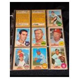 (68) 1968 Topps Baseball Cards Collection