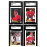 1987-88 OPC Graded Hockey Cards, Lot of 4