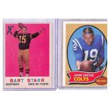 1959 Bart Starr 1970 Johnny Unitas HOF