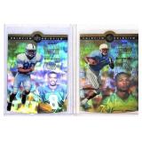 (2) 1995 Playoff Holoview Football Cards