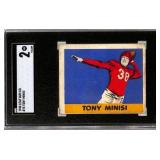 1948 Leaf Tony Minisi Football Card SGC 2