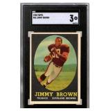 1958 Topps #62 Jimmy Brown Rookie Card SGC 3