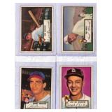 (4) 1952 Topps Baseball Trading Cards
