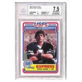1984 Topps USFL Steve Young RC Graded 7.5