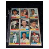 1961 Topps Baseball Cards (45), in Binder Pages