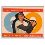 1960 Topps Willie Mays All-Star Baseball Card