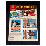 1970s Hostess Cup Cakes Box with Baseball Cards