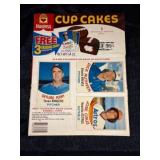 Vintage Hostess Cupcakes Box with Baseball Cards