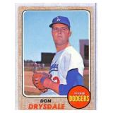 1968 Topps Don Drysdale Baseball Card #145