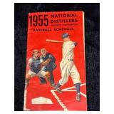 1955 National Distillers Baseball Schedule Booklet