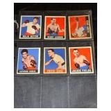 (6) 1948 Leaf Boxing Trading Cards