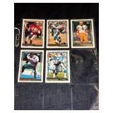 (5) 1992 Topps Gold Football HOF Cards