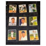 (9) 1950 Bowman Baseball Cards