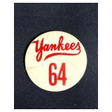 Vintage Yankees Pinback Button, 1964