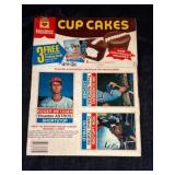 Hostess Cupcakes Box with Baseball Card Cutouts