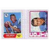 1960s/70's Johnny Unitas Baltimore Colts Cards
