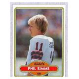 1980 Topps Phil Simms Rookie Card #225