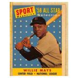 1958 Topps Willie Mays All-Star Baseball Card