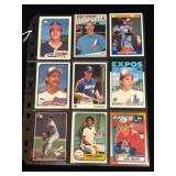 Nine Baseball Rookie Cards in Sleeves
